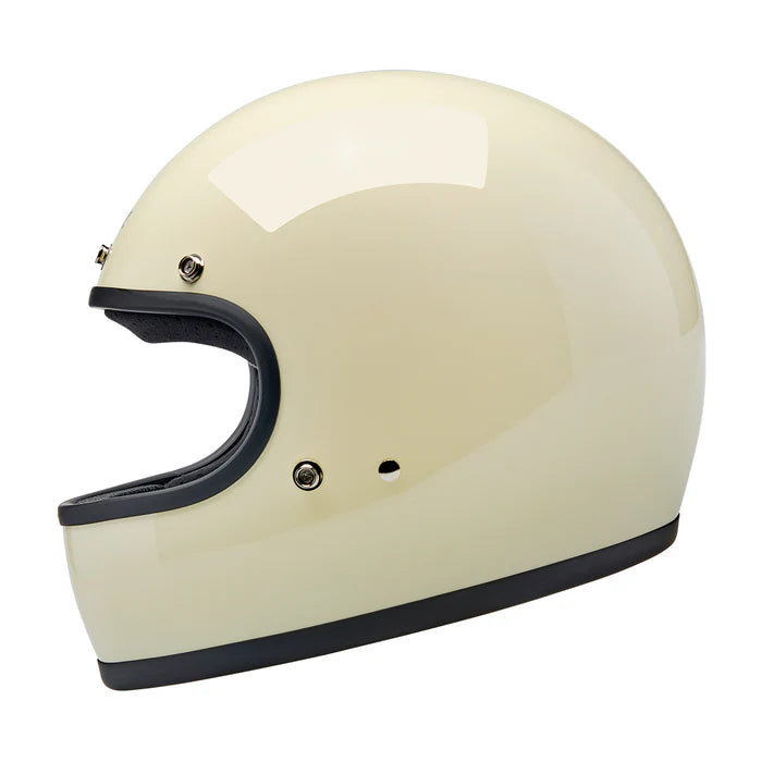 cream motorcycle helmet Biltwell Gringo Helmet ECE Solids Gloss Vintage White S