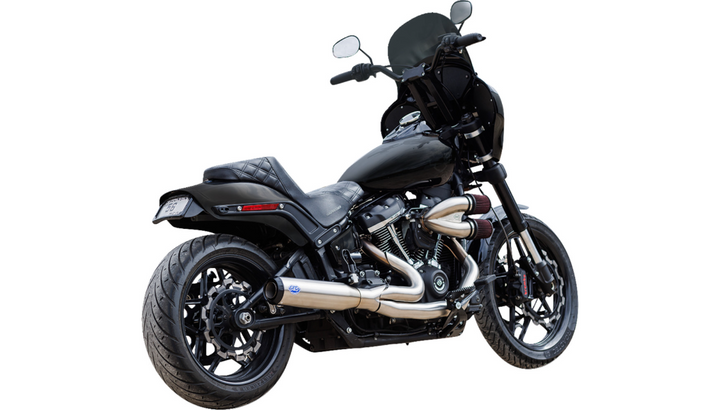 S&S 2-Into-1 Qualifier Exhaust System - Race Only - Stainless - M8 Softail