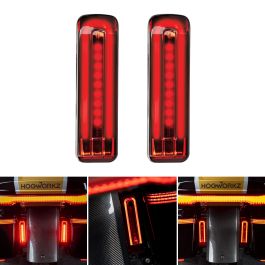 HOGWORKZ® Lumipro™ LED Saddlebag Filler Inserts for Harley® Touring '14-'23 | Red Lens