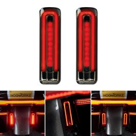 HOGWORKZ® Lumipro™ LED Saddlebag Filler Inserts for Harley® Touring '14-'23 | Smoked Lens