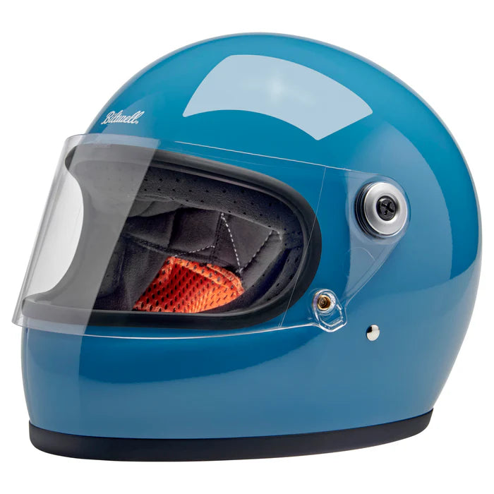 bitwell gringo s solid blue motorcycle helmet Biltwell Gringo S Helmet - Gloss Dove Blue