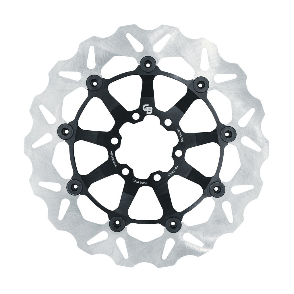 GBRAKES Rear Wave Rotor - Black Carrier DF681CWS-C