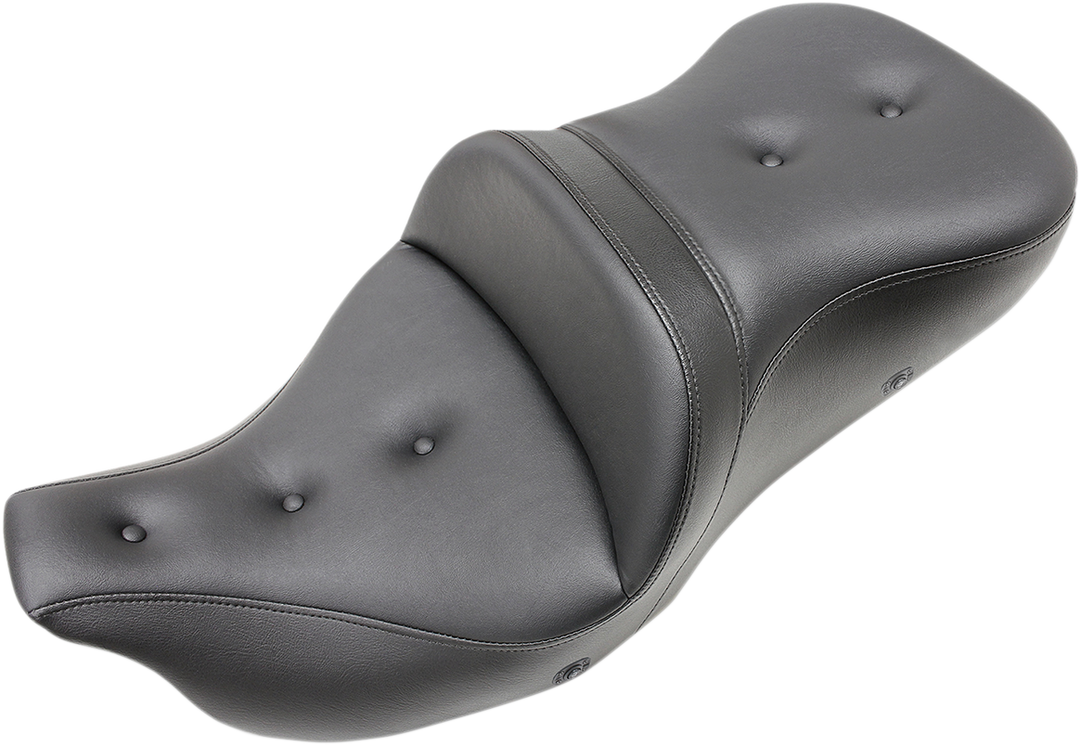 SADDLEMEN Roadsofa™ Seat - Heated - Pillow Top - without Backrest - Black - FLH/FLT '09-'24 808-07B-181THC
