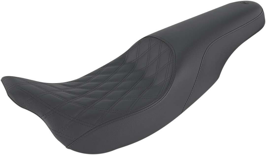 SADDLEMEN Profiler Seat - Front Lattice/Rear Smooth - Black - FL '08-'24 808-07B-149