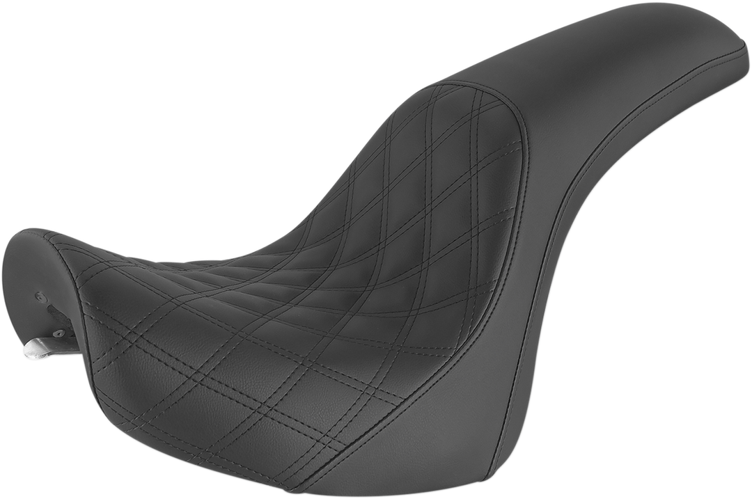 SADDLEMEN Profiler Seat - Front Lattice/Rear Smooth - Black - FXSTD '01-'07 800-02-149