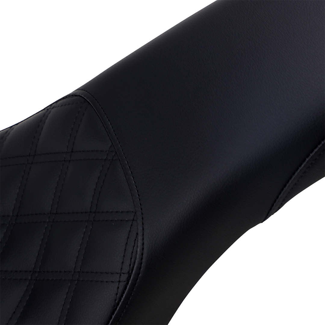 SADDLEMEN Profiler Seat - Front Lattice/Rear Smooth - Black - FX '18-'24 818-30-149