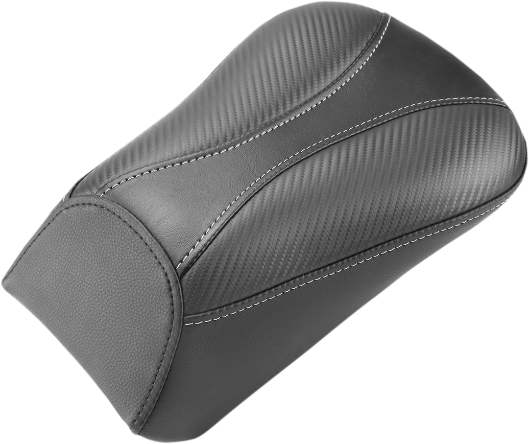 SADDLEMEN Dominator Pillion Pad - Standard Reach - Black w/ Gray Stitching - FL/FX '00-'06 800-01-0162