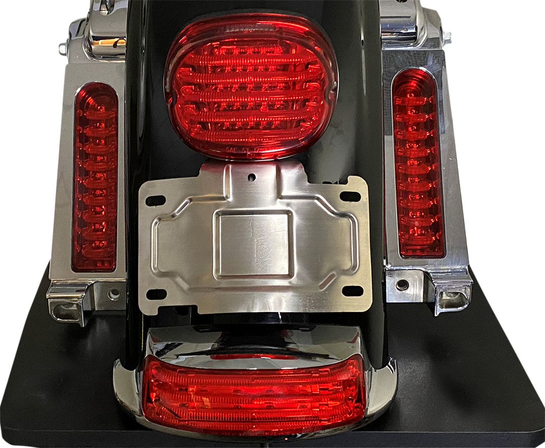 CUSTOM DYNAMICS License Plate Mount/Relocation - Chrome CD-TLLP-KIT-C