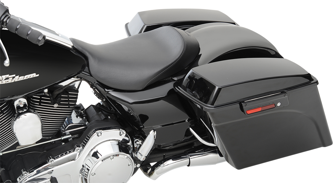 SADDLEMEN S3 Super Slammed Seat - Solo - Black - '08-'24 FLH/FLT 808-07B-002