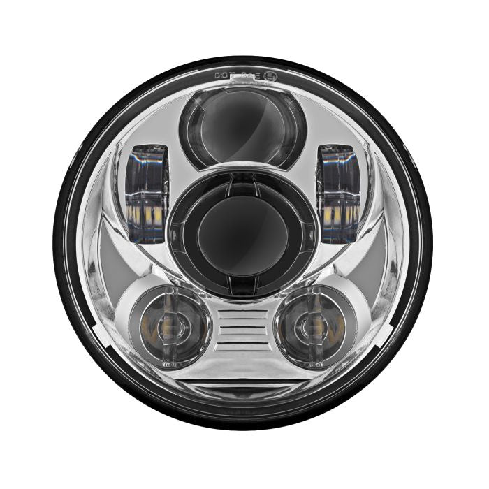 HogWorkz 5 3/4" LED Chrome V2 Headlight for Harley® Sportster, Dyna, Softail & Indian Motorcycles® - HW195024