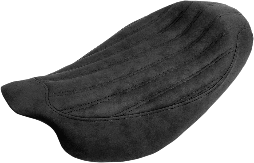 SADDLEMEN Knuckle Solo Seat - Ribbed - Black - FL '08-'24 808-07B-0023