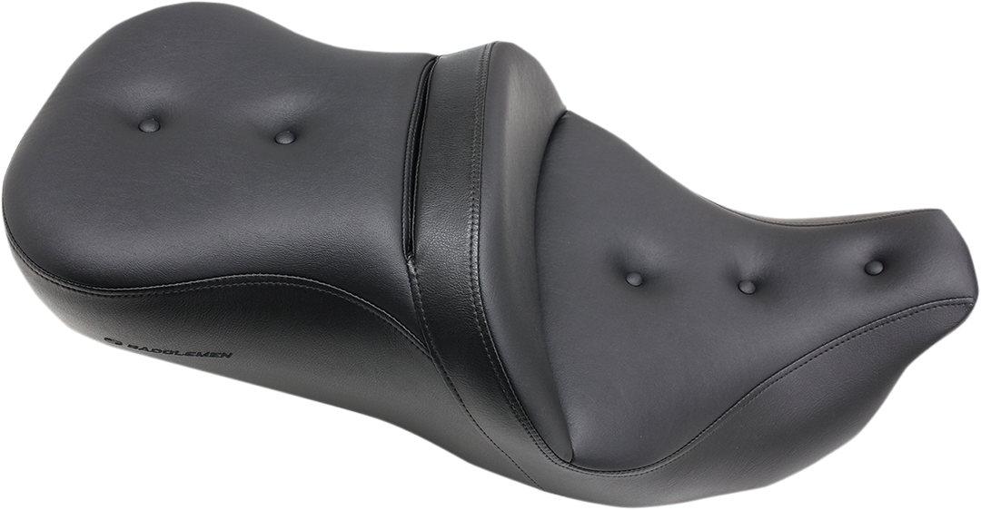 SADDLEMEN Pillow-Top Roadsofa™ Seat - without Backrest - Black - FLH/FLT '08-'25 808-07B-181