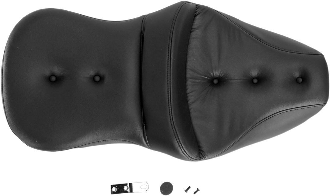 SADDLEMEN Pillow-Top Roadsofa™ Seat - Black - FLH/FLT '99-'07 897-06-181