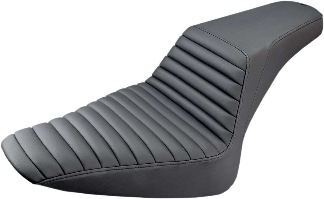SADDLEMEN Step-Up Seat - Front Tuck-n-Roll - Black - '12-'17 FLS - 812-26-171