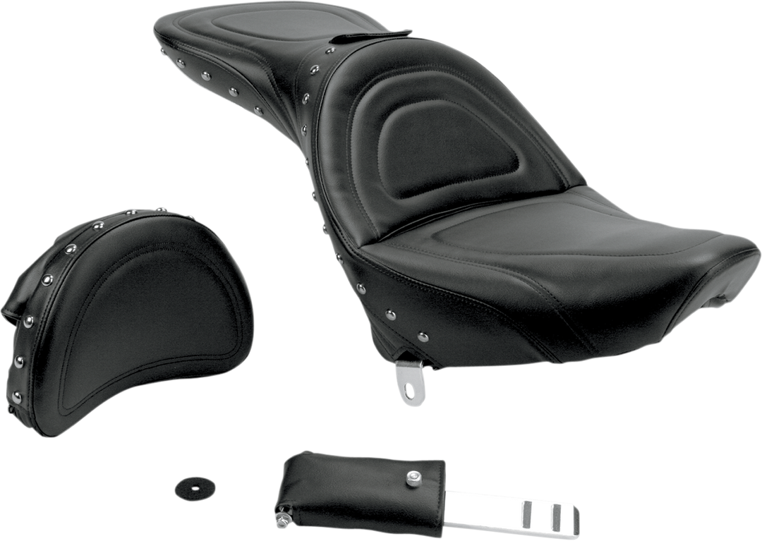 SADDLEMEN Explorer Special Seat - Studded - w/ Backrest - FXST/FLST '84-'99 8802J