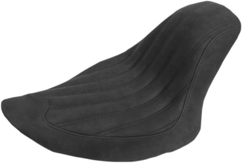 SADDLEMEN Knuckle Solo Seat - Ribbed - Black - FL/FX '06-'17 806-12-0023