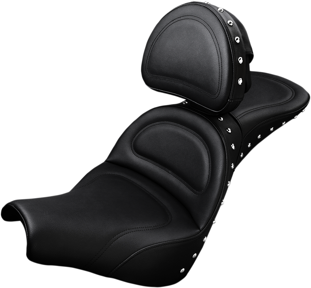 SADDLEMEN Explorer Special Seat - Studded - w/ Backrest - FXBB/FXST '18-'24 818-30-040
