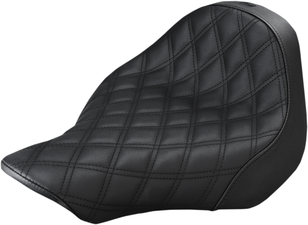 SADDLEMEN Renegade™ Solo Seat - Lattice Stitched - Black - FXSB '13-'17 813-27-002LS