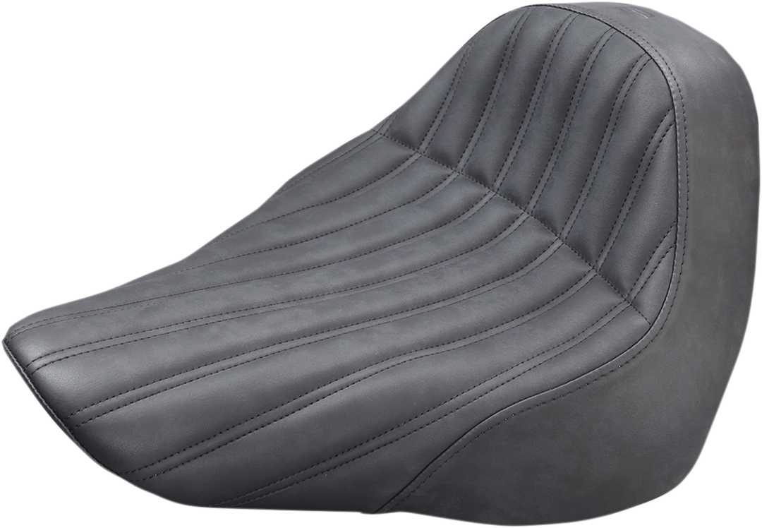 SADDLEMEN Knuckle Solo Seat - Ribbed - Black - FL/FX '18-'24 818-27-0023