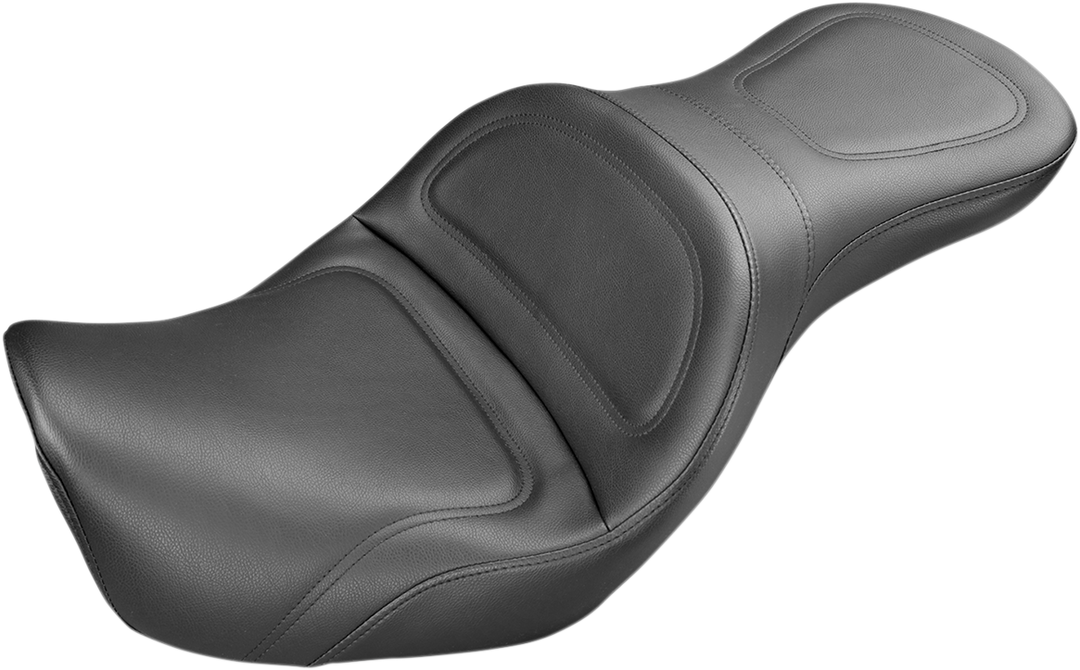 SADDLEMEN Seat - Explorer™ - Without Backrest - Stitched - Black - Dyna '06-'17 806-04-0291