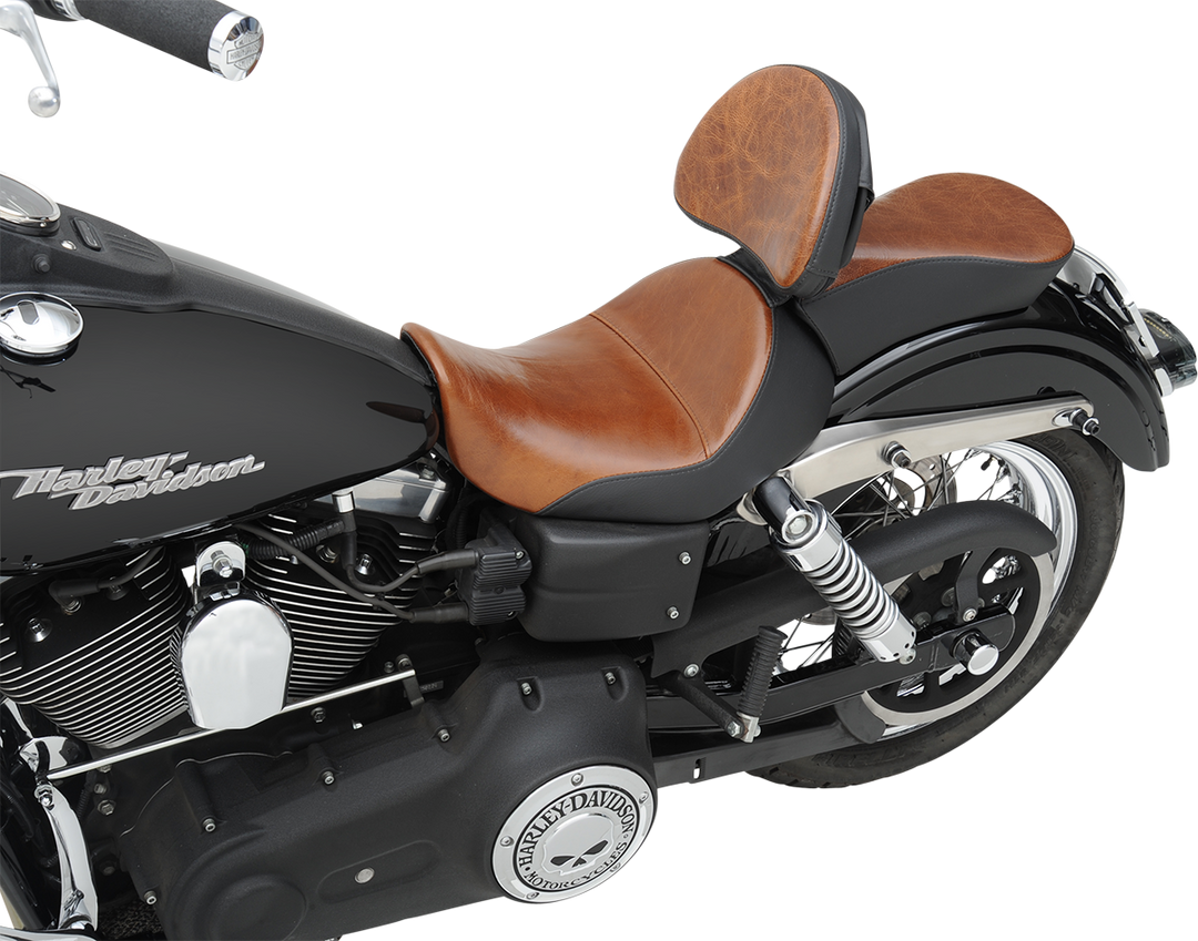 SADDLEMEN Seat - Renegade™ Lariat Solo - Smooth - Brown - Dyna 806-04-0041B