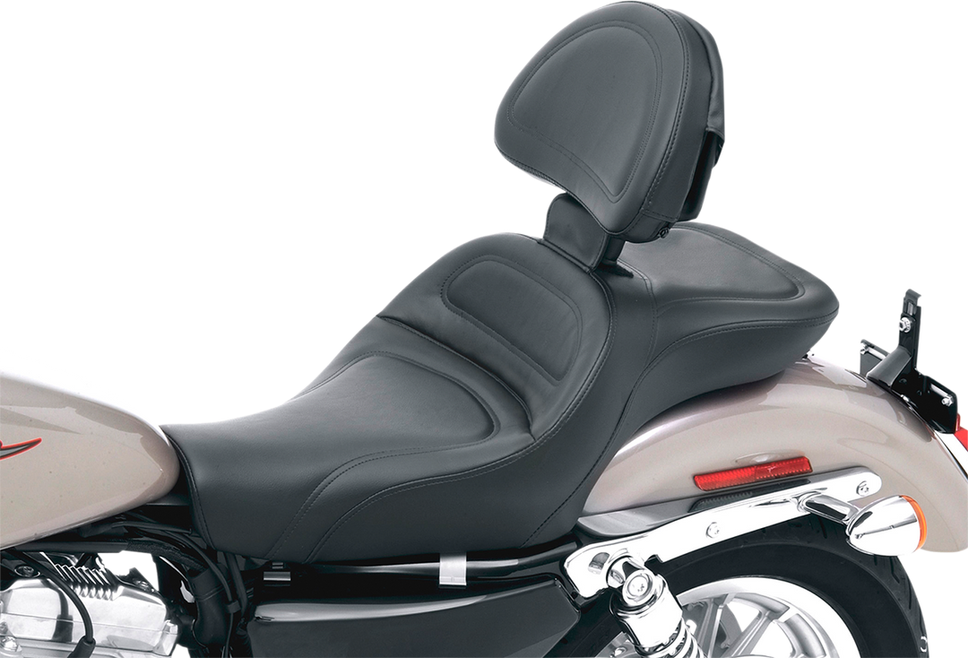 SADDLEMEN Seat - Explorer™ - With Backrest - Stitched - Black - XL '04-'20 807-03-030