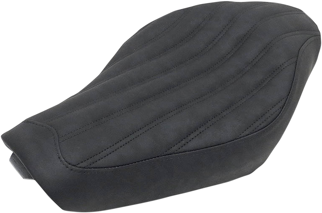 SADDLEMEN Knuckle Solo Seat - Ribbed - Black - XL '04-'20 807-11-0023