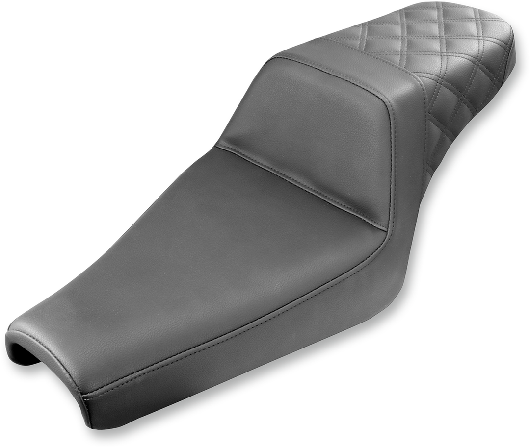 SADDLEMEN Step-Up Seat - Rear Lattice Stitch - Black - XL - 807-11-173