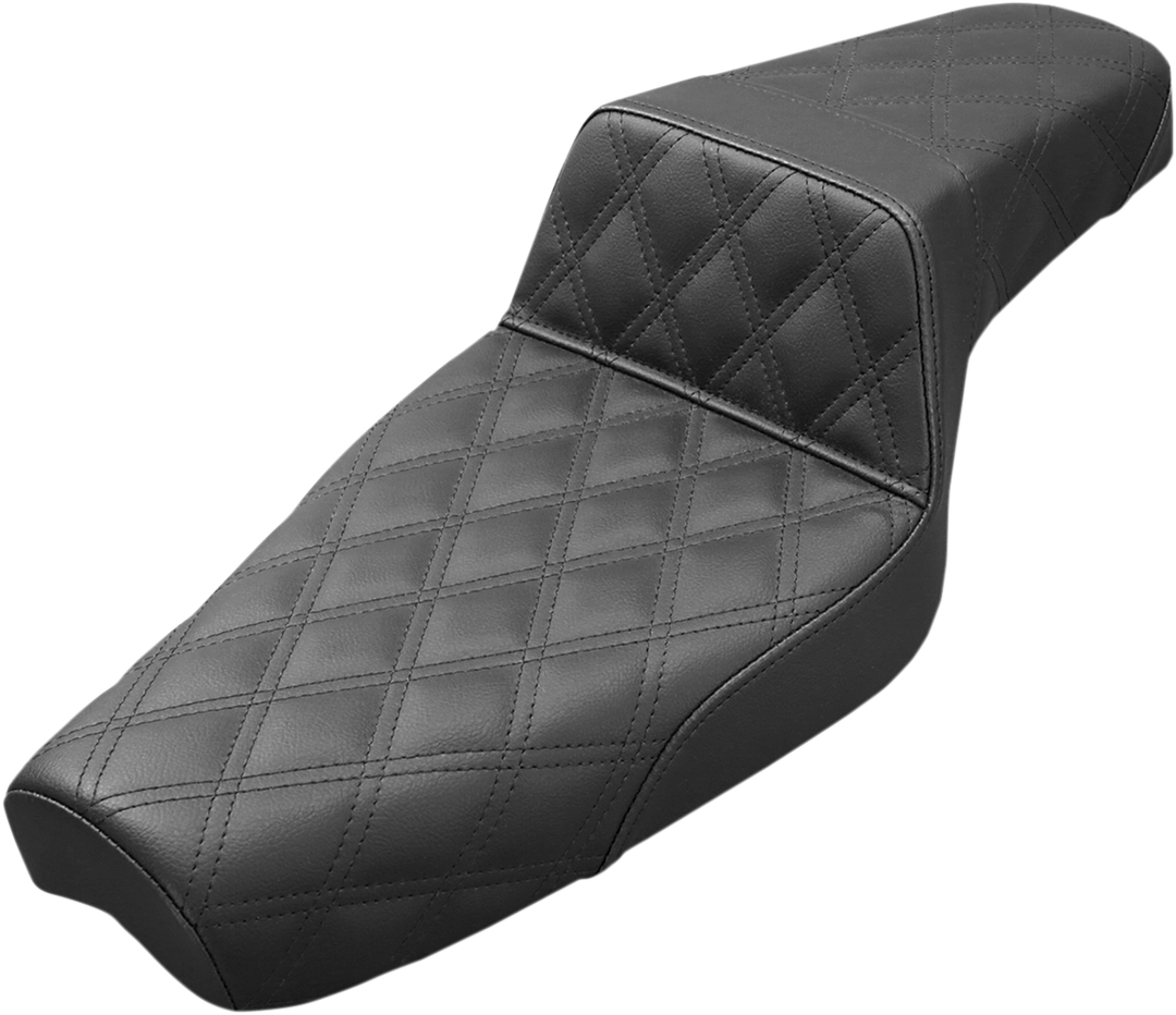 SADDLEMEN Step-Up Seat - Full Lattice Stitch - Black - XL - 879-03-175