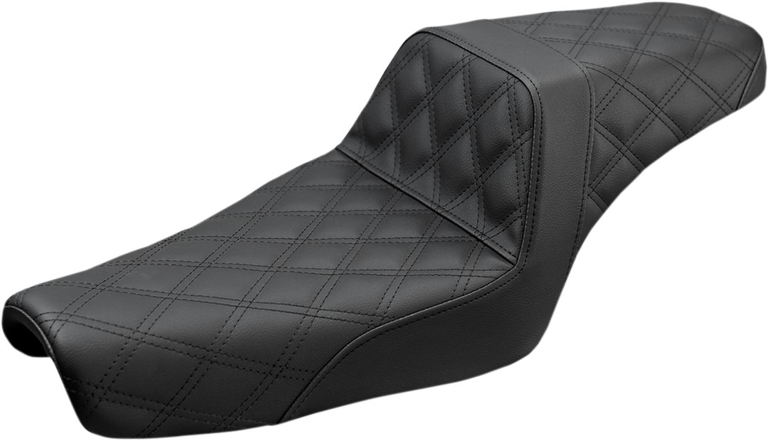 SADDLEMEN Step-Up Seat - Full Lattice Stitch - Black - XL - 807-11-175