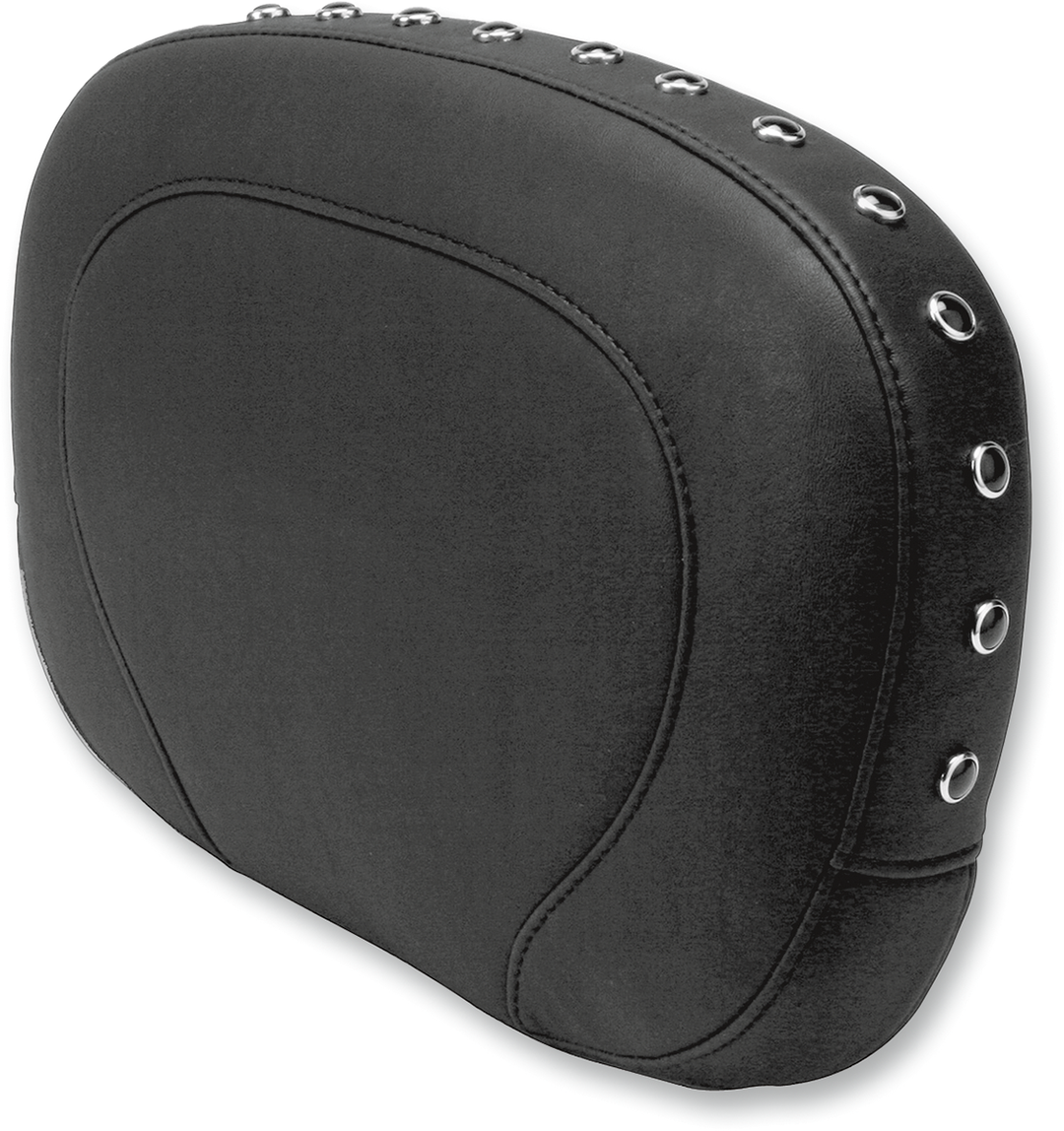 MUSTANG Passenger Backrest Pad - Smooth - Black Studs - FLHR/FLHX '94-'21 76571