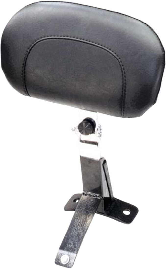 MUSTANG Driver Backrest Kit - Smooth - Black Studs - FLH/FLT '09-'25 79611