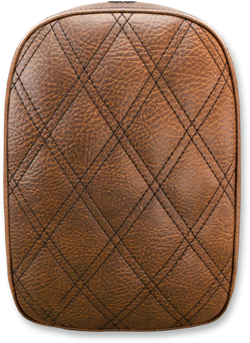SADDLEMEN Detachable Pillion Pad - Lattice Stitched - Brown - 7" SA1026