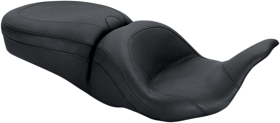 MUSTANG Lowdown Seat - with Backrest Receiver - Plain - FLH/FLT '08-'25 79700