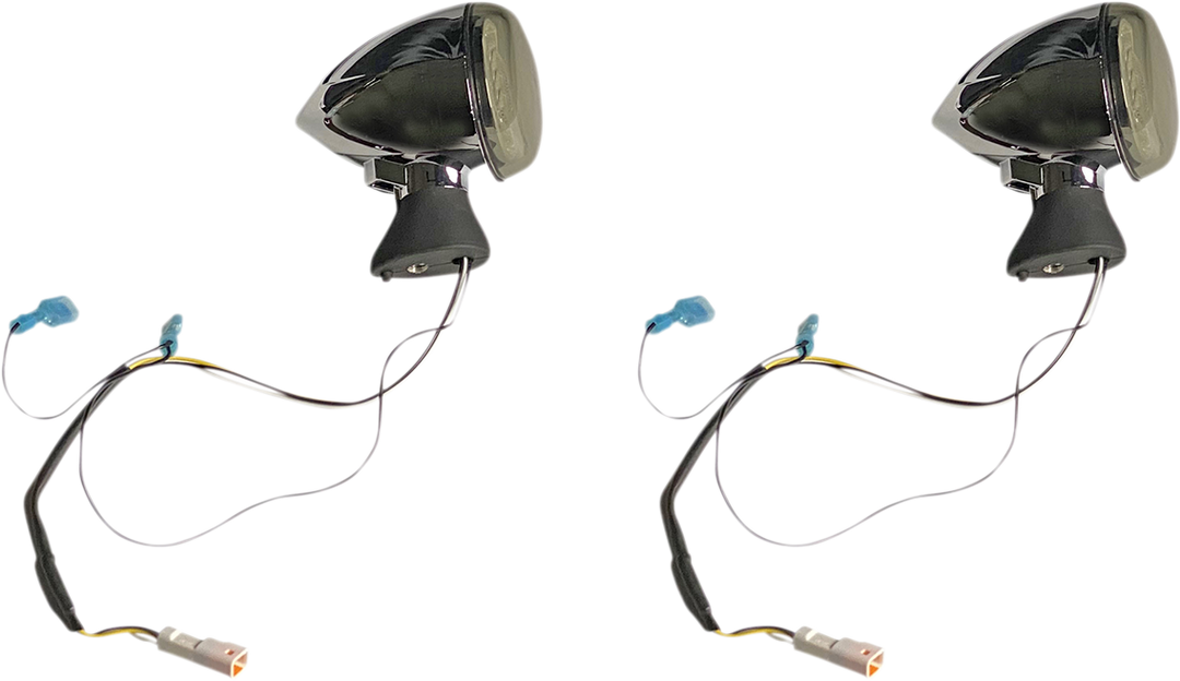 CUSTOM DYNAMICS Front LED Turn Signal - Chrome - Scout PB-SCOUT-AW-CS