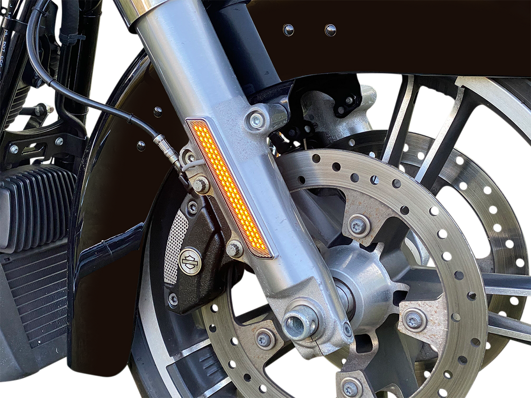 CUSTOM DYNAMICS LED Fork Light - Smoke - Chrome CD-FORK-UNV-SC