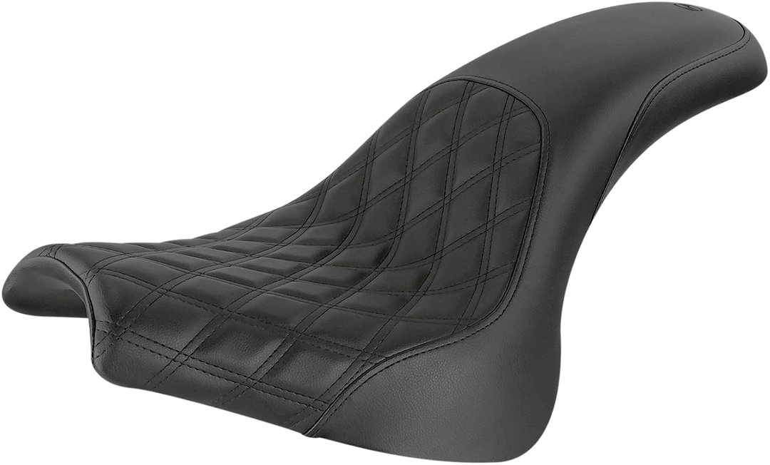 SADDLEMEN Profiler Seat - Front Lattice/Rear Smooth - Black - FXFB/S '18-'23 818-28-149