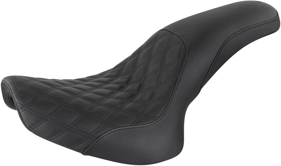 SADDLEMEN Profiler Seat - Front Lattice/Rear Smooth - Black - FL/FX '00-'06 800-01-149