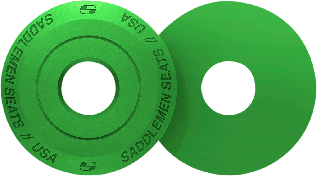 SADDLEMEN Fender Seat Washer - Bright Green - 14707BG
