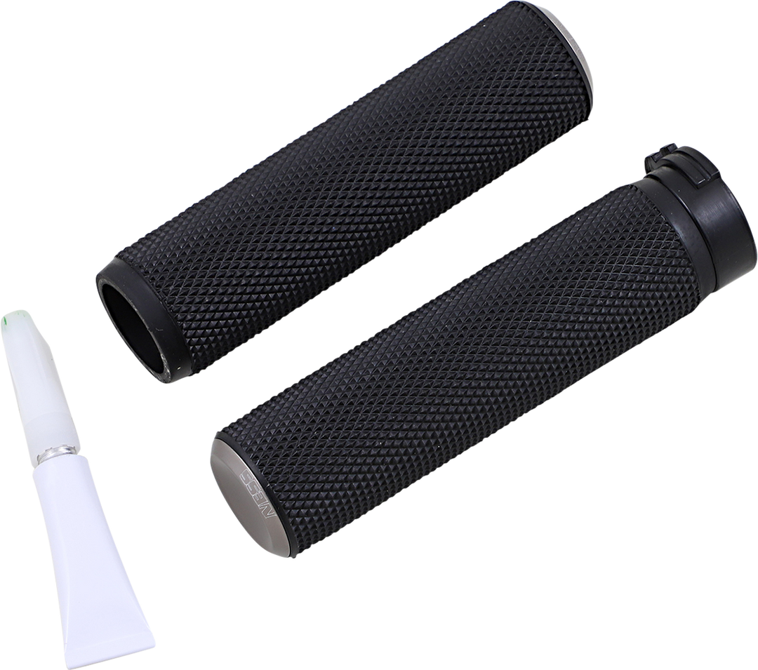 ARLEN NESS Knurled Grips - Cable - Titanium 07-338