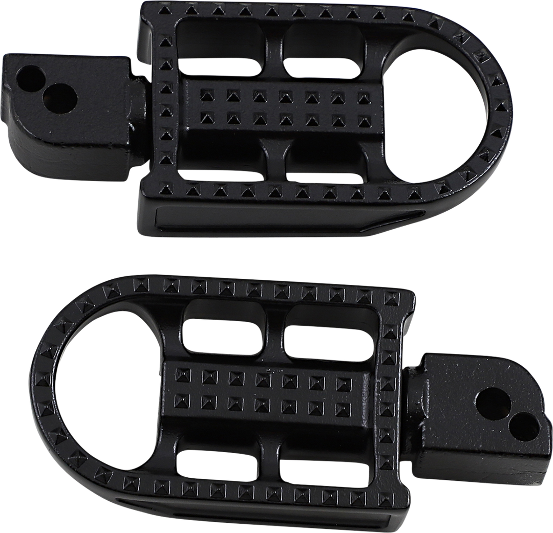 BILTWELL Mushman Foot Pegs - Standard - Black Electroplated 7002-201-04