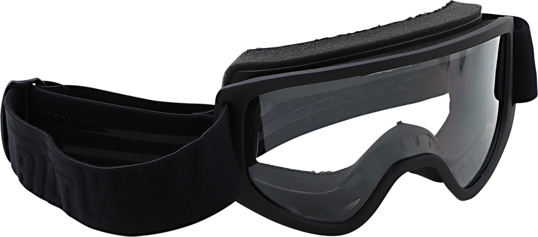 BILTWELL Moto 2.0 Goggle - Blackout - Clear Lens 2101-5101-017