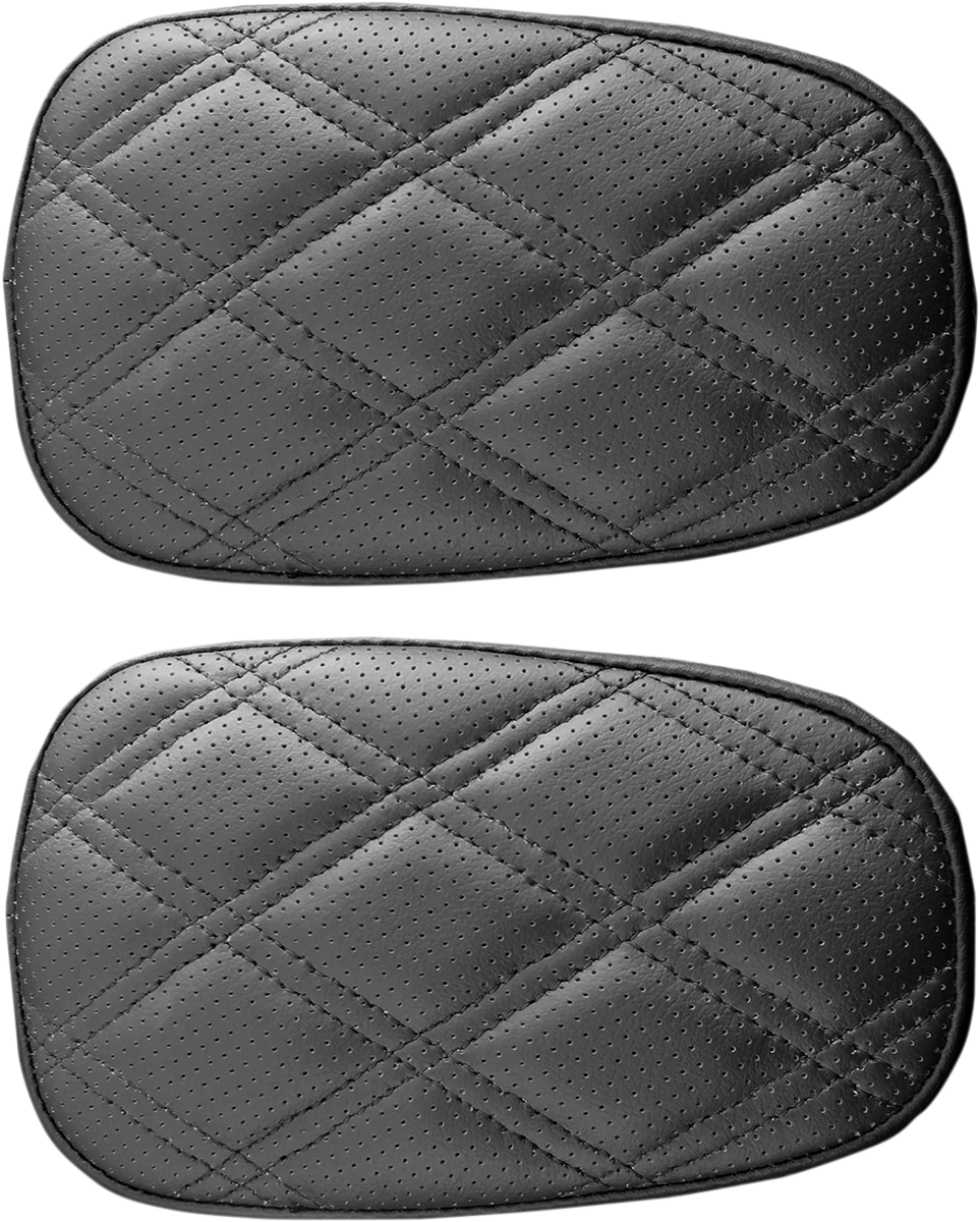 SADDLEMEN Roadsofa™ Armrest Pad Covers - Lattice Stitch - FLH/FLT '09-'16 11887-LS