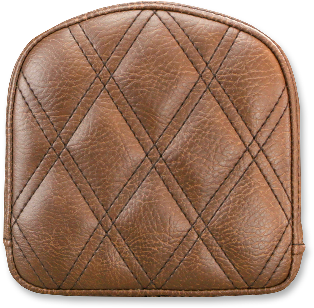 SADDLEMEN Sissy Bar Pad - Lattice Stitched - Brown - Universal 040845