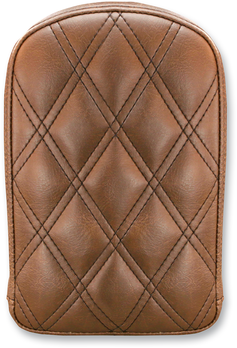 SADDLEMEN Sissy Bar Pad - Lattice Stitched - Brown - Universal 041145