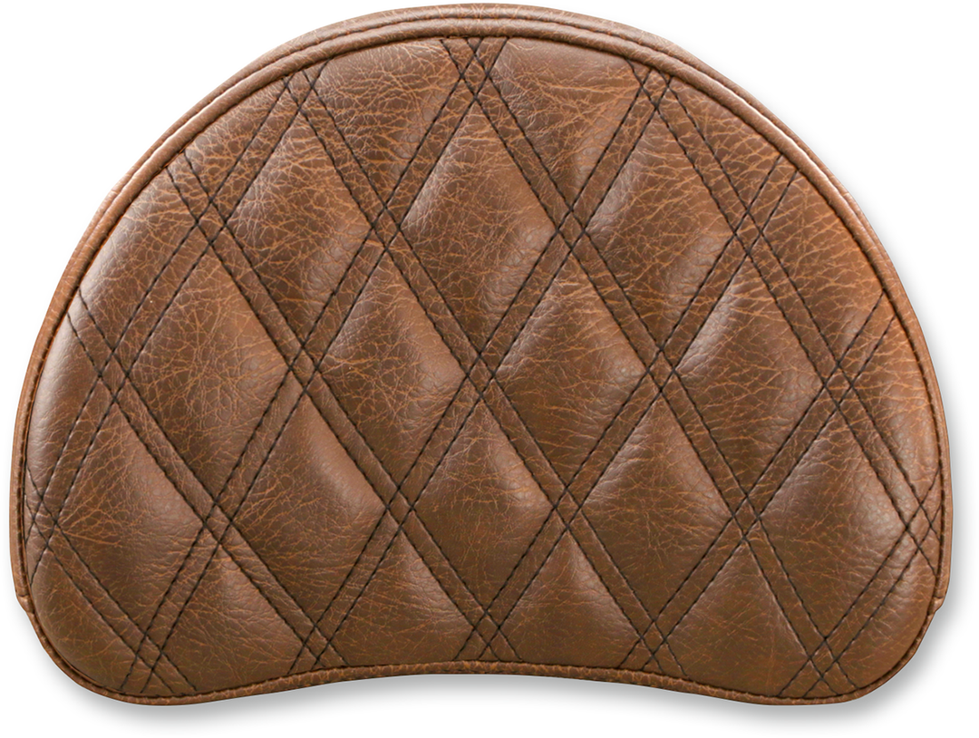 SADDLEMEN Sissy Bar Pad - Lattice Stitched - Brown - Universal 051345