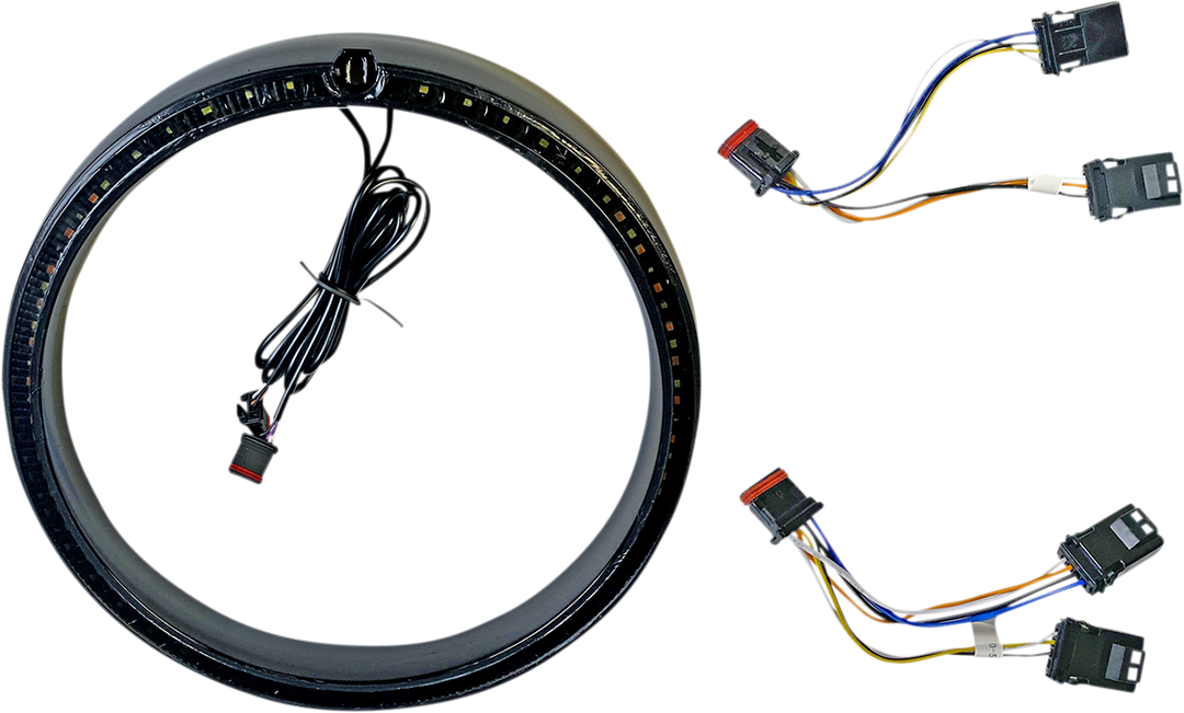 CUSTOM DYNAMICS Trim Ring - Sequential Turn Signal - Black PB-7TR-SEQ-1B
