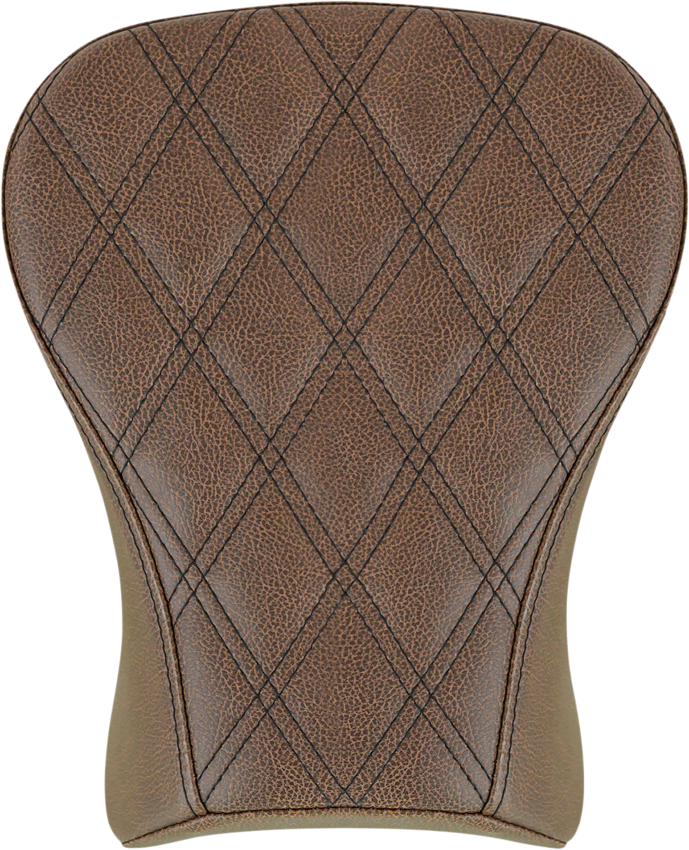 SADDLEMEN Renegade™ Pillion Pad - Touring - Lattice Stitched - Brown - FLSB/FXLR '18-'24 818-29-012BLS
