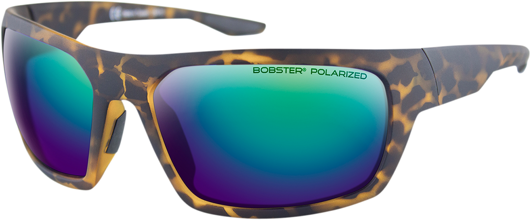 BOBSTER Trout Sunglasses - Matte Brown Tortoise - Brown Polarized Green Revo Mirror Lens BTRT001P