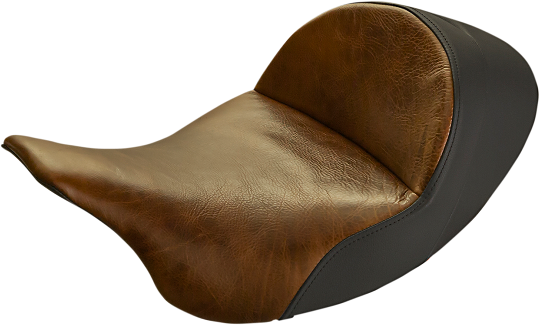 SADDLEMEN Seat - Lariat Solo - Low - Distressed Brown - FL '08-'24 808-07B-0041L
